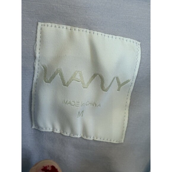 Wavvy Jacket Women Size M Purple Cotton Long Sleeve Pocket Collared Button Down - Picture 4 of 8